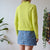 Lime green cardi M