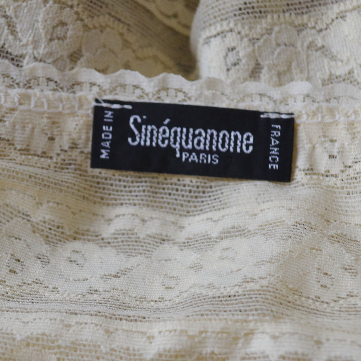 Vintage Cream Lace Top S