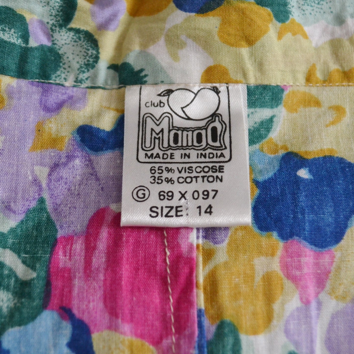 Abstract floral skirt uk 8