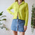 Lime green cardi M