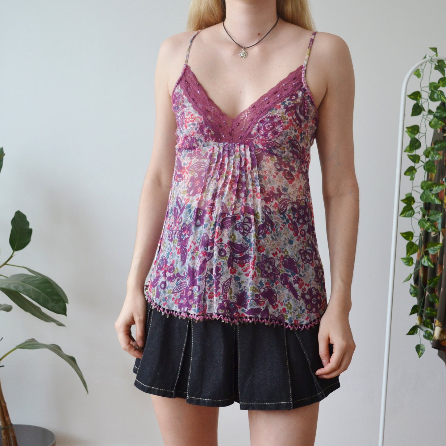 Vintage Floral Cami Top M
