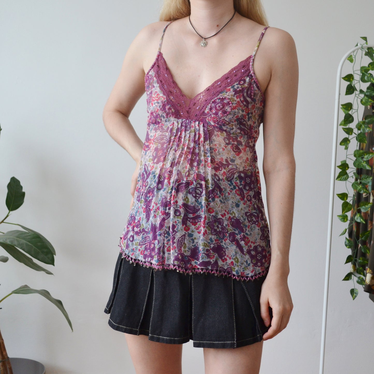 Vintage Floral Cami Top M