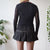 Vintage Black Embellished Mesh Top S