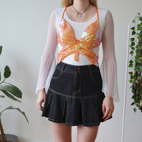 Y2k Butterfly Top S