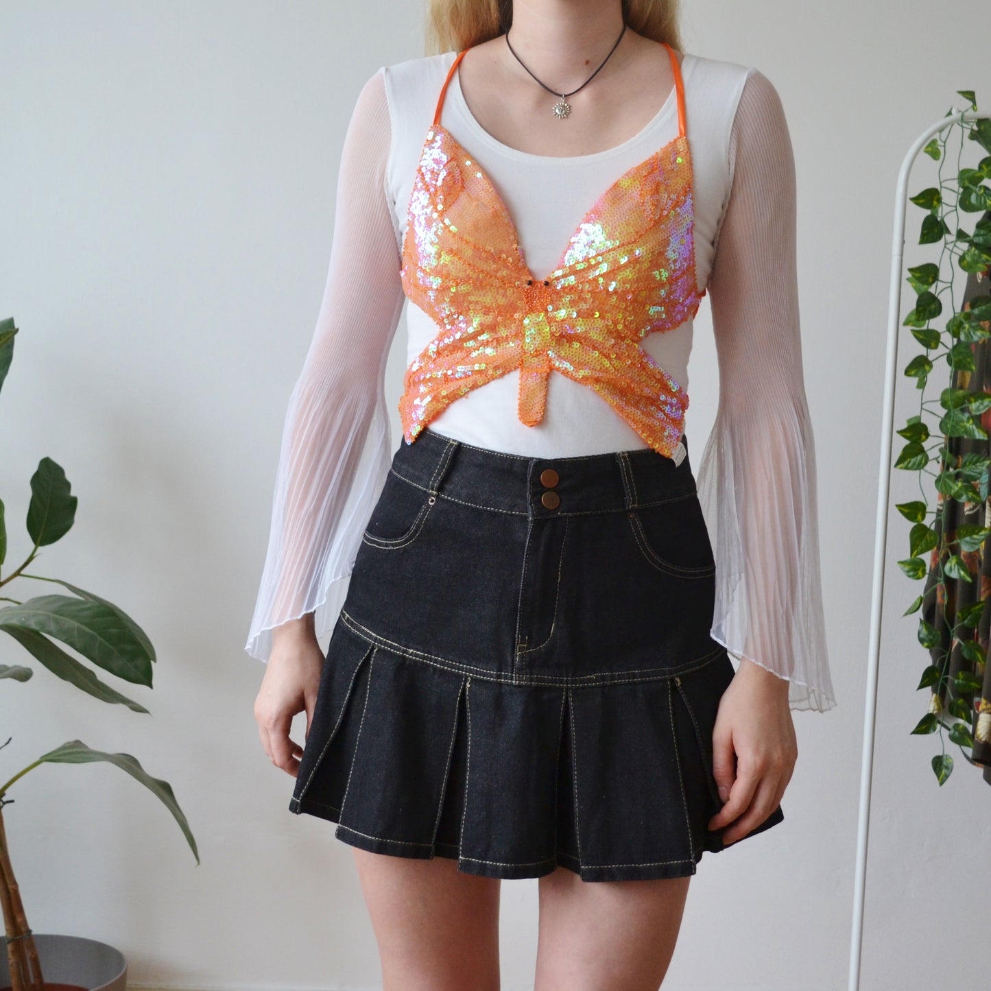 Y2k Butterfly Top S