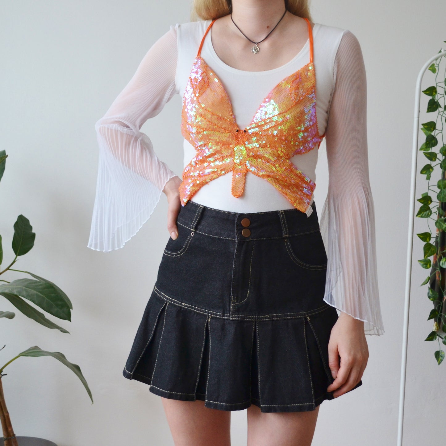 Y2k Butterfly Top S