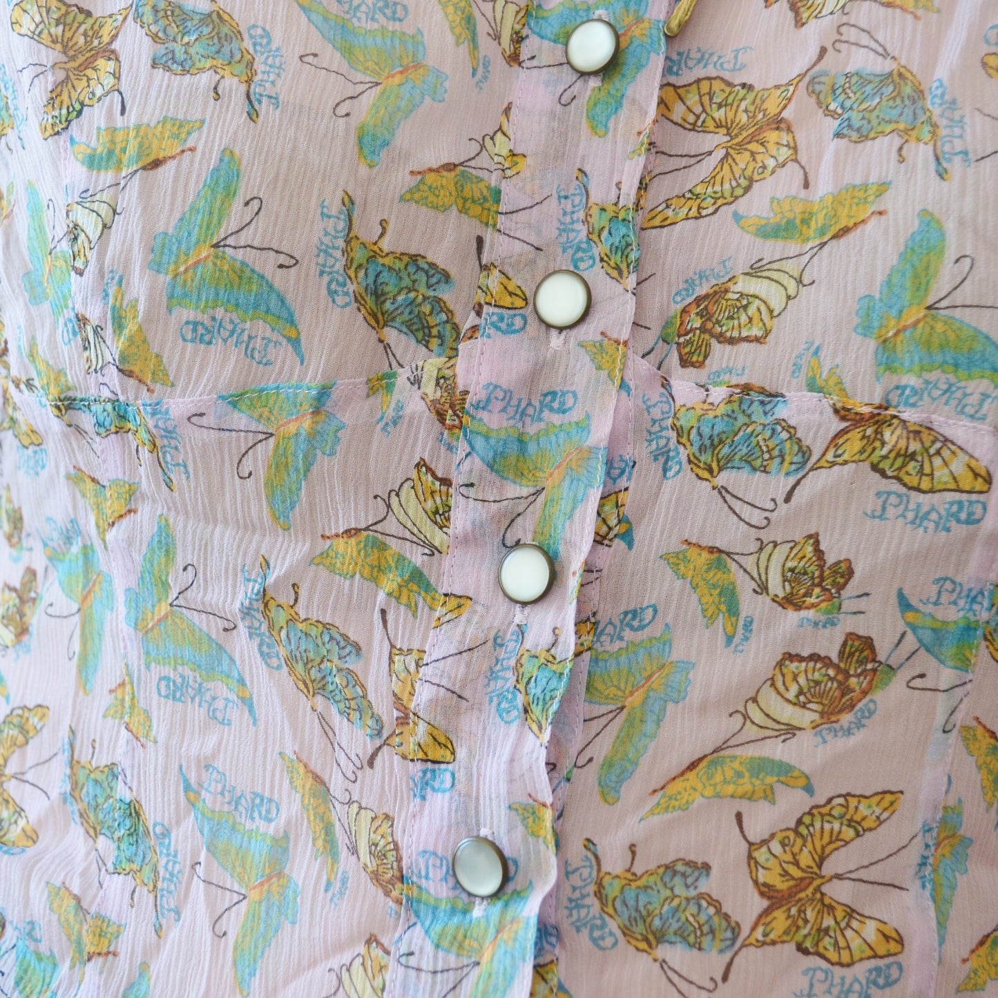 Vintage Y2K Butterfly Blouse S