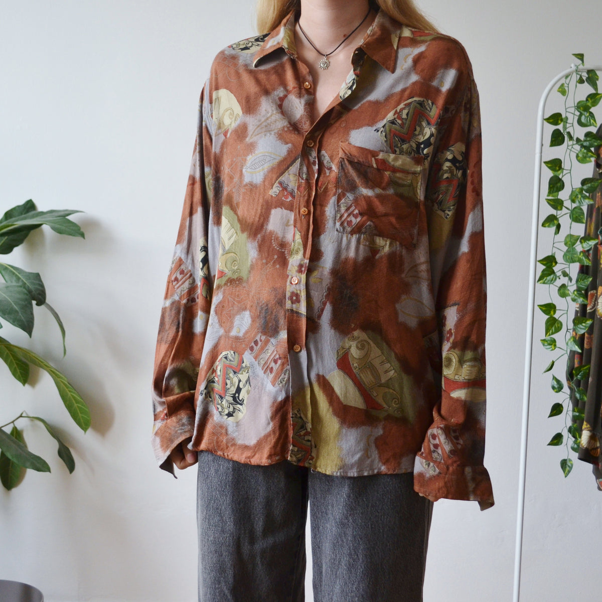 Vintage Abstract Shirt XL