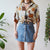 Abstract leaf shirt S