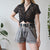 Vintage Floral Mesh Blouse M