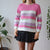 Vintage Pink Stripe Jumper M
