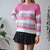 Vintage Pink Stripe Jumper M
