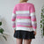 Vintage Pink Stripe Jumper M