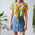 Floral tie up top M