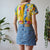Floral tie up top M