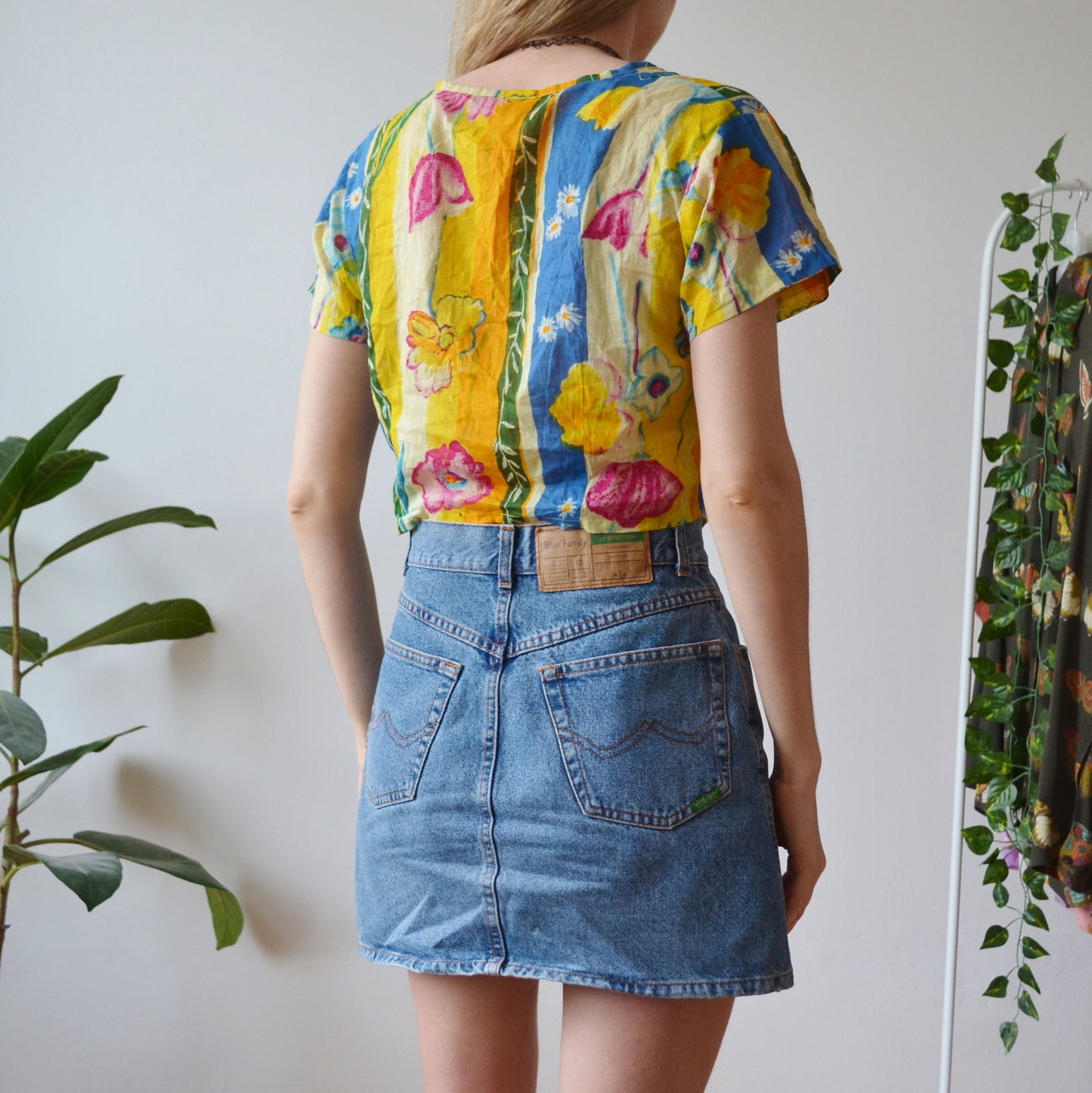 Floral tie up top M