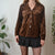Brown velvet blouse