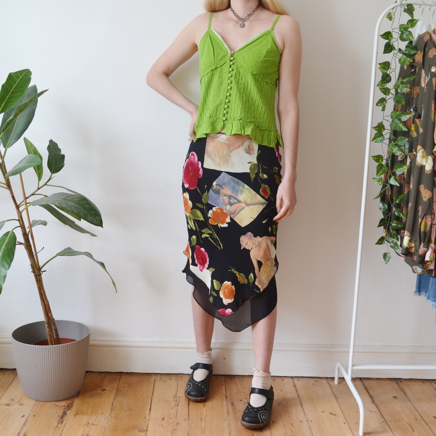 Vintage Graphic Skirt S