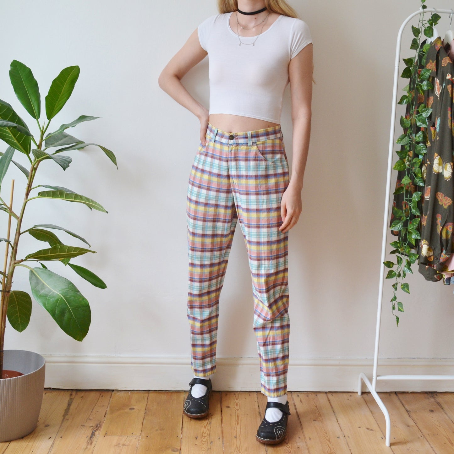 Plaid trousers uk 10