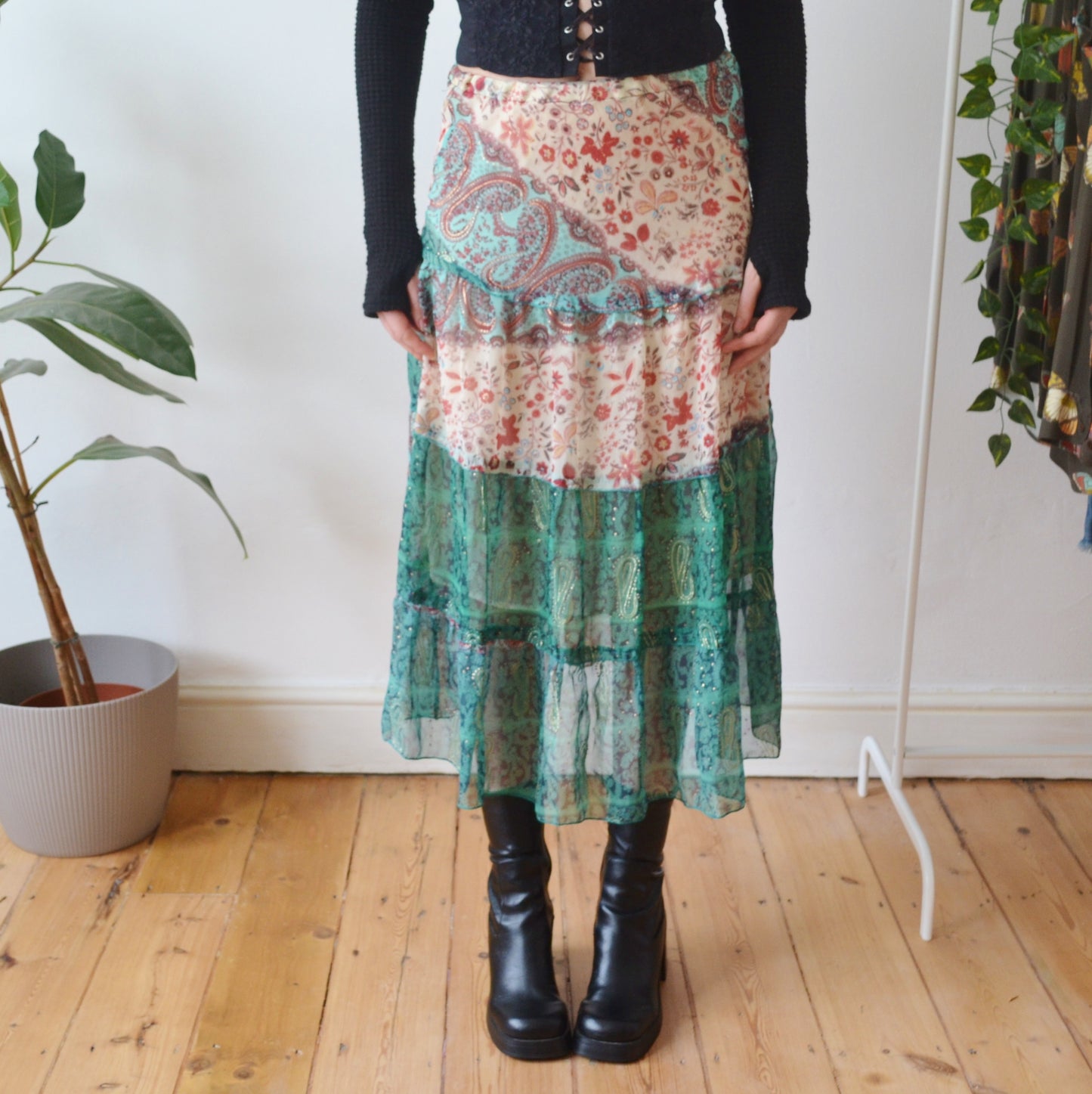 Vintage Paisley Maxi Skirt 8