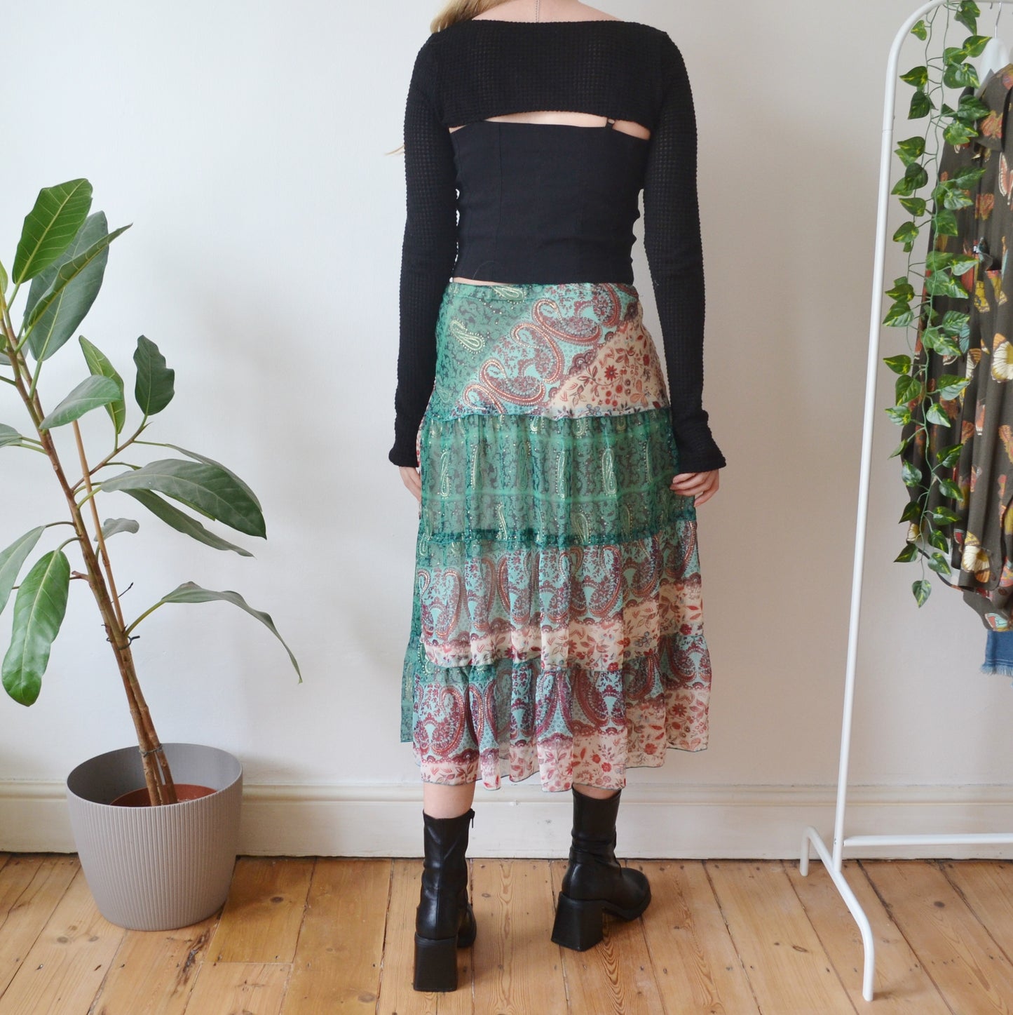 Vintage Paisley Maxi Skirt 8