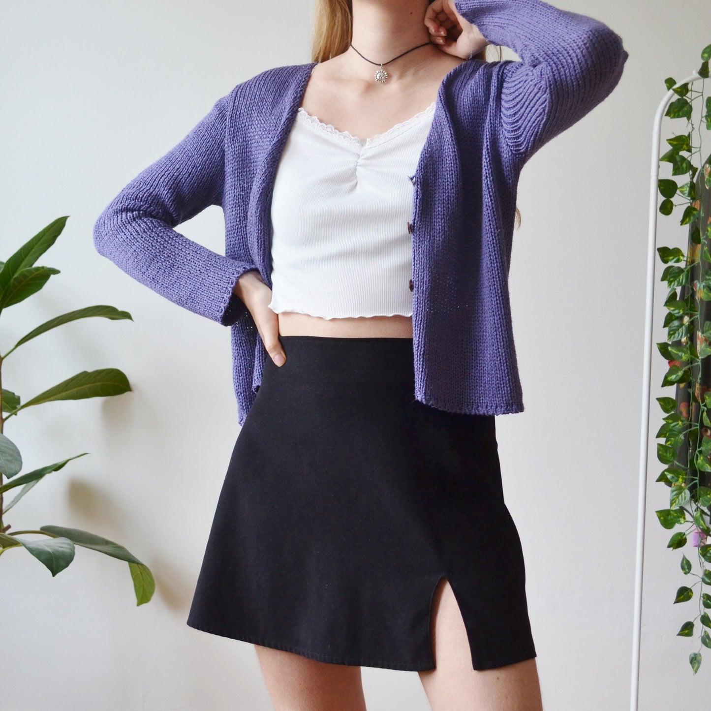 Purple cardi M