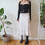 Vintage White Maxi Skirt L