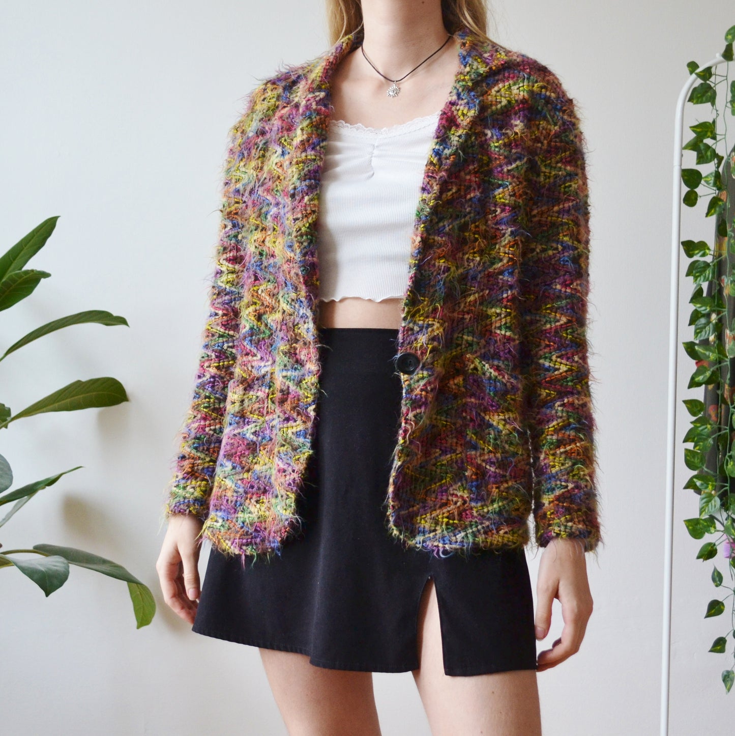 Fluffy cardigan M