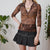 Vintage Paisley Mesh Top M
