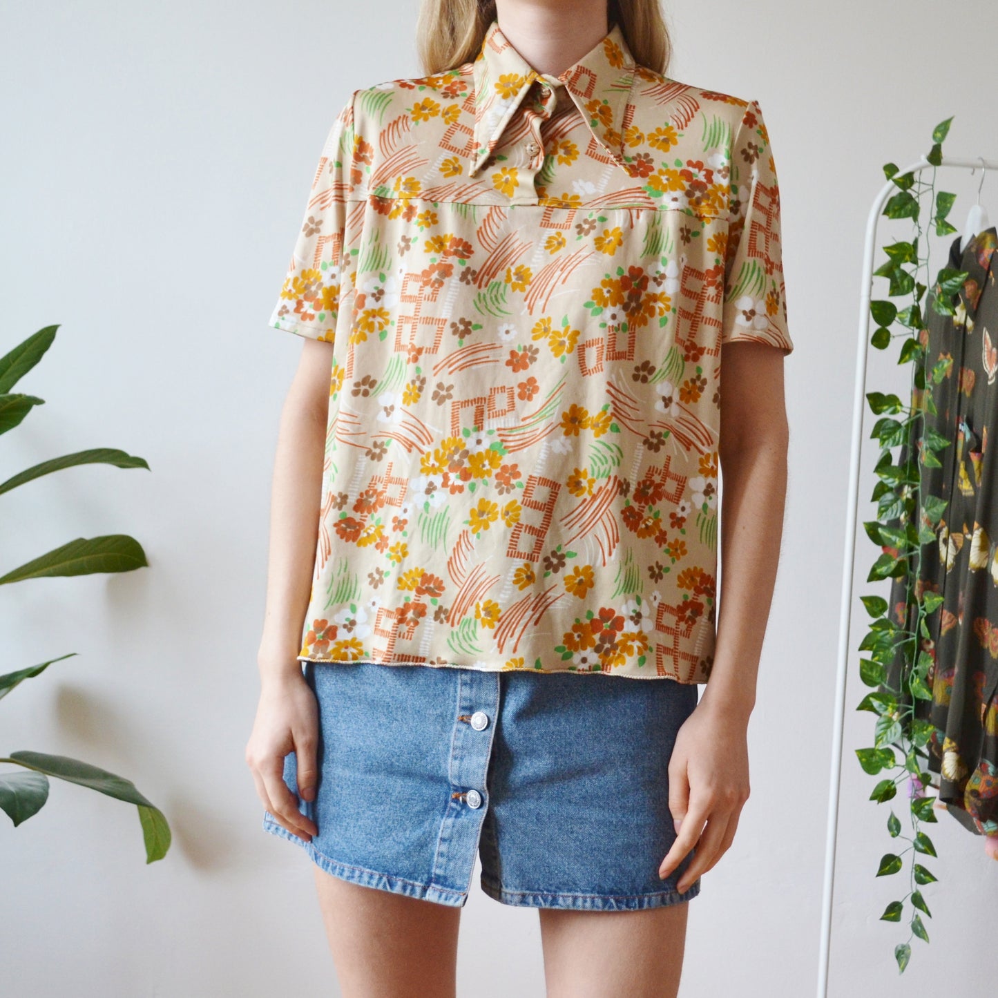 70s blouse M