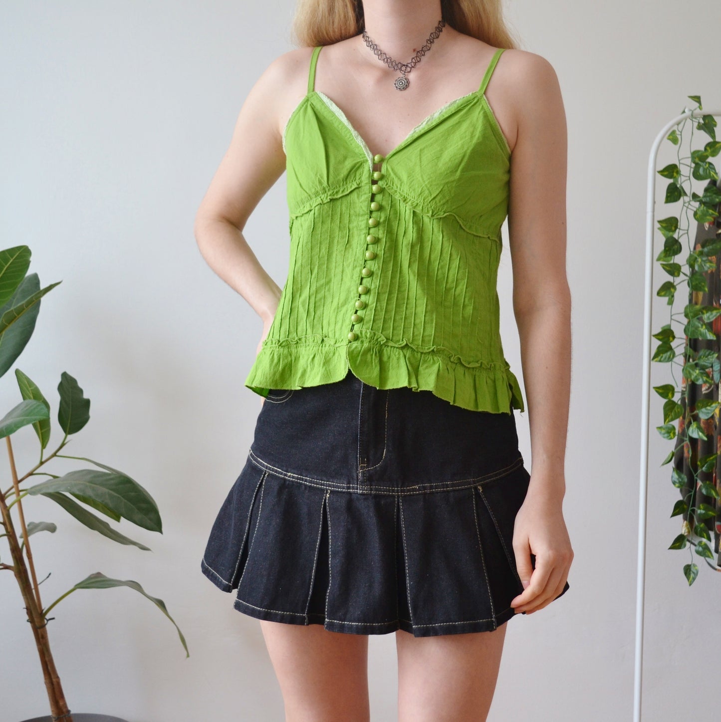 Vintage Green Cami Top S