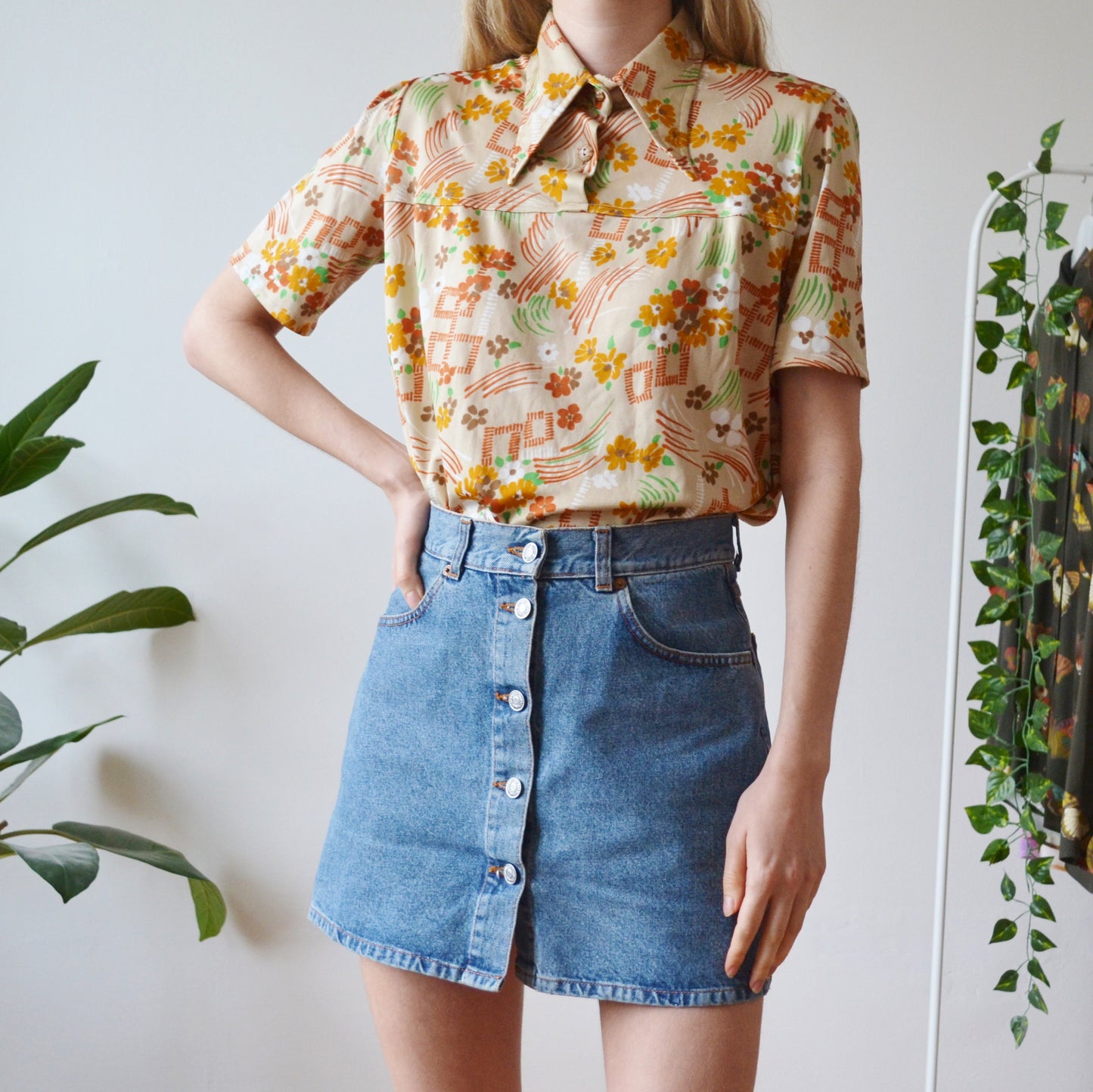 70s blouse M
