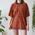Paisley polo top XL