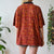 Paisley polo top XL