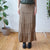 Vintage Khaki Tiered Skirt XL