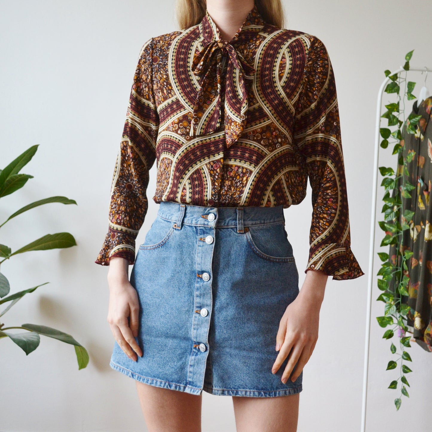 Bow blouse M