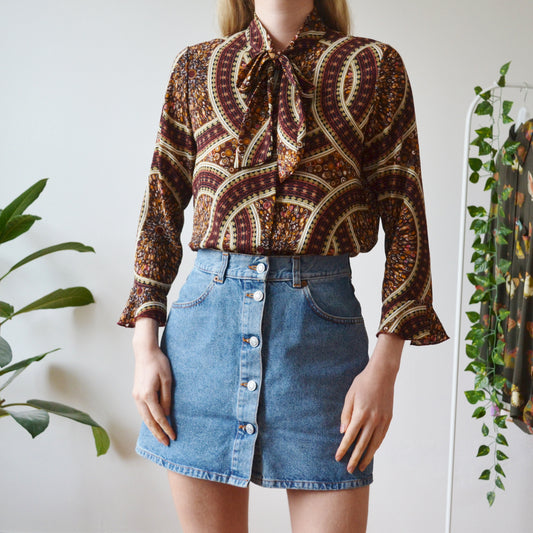 Bow blouse M