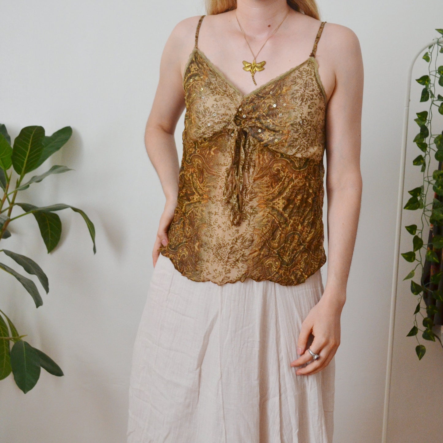 Vintage Paisley Cami Top L