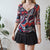 Vintage Abstract Mesh Top M