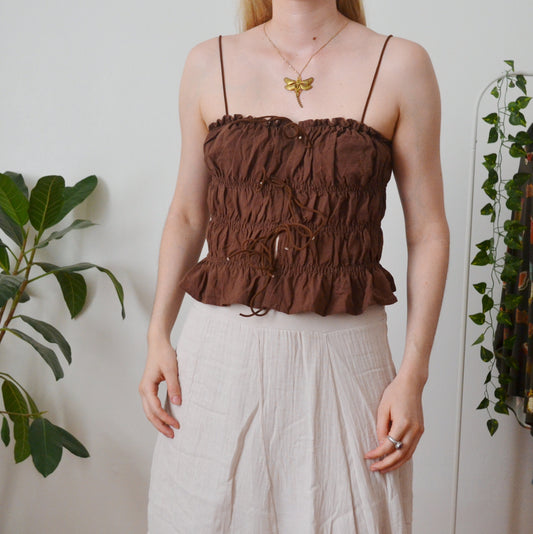 Vintage Y2K Brown Top S