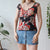 Vintage Floral Mesh Top M