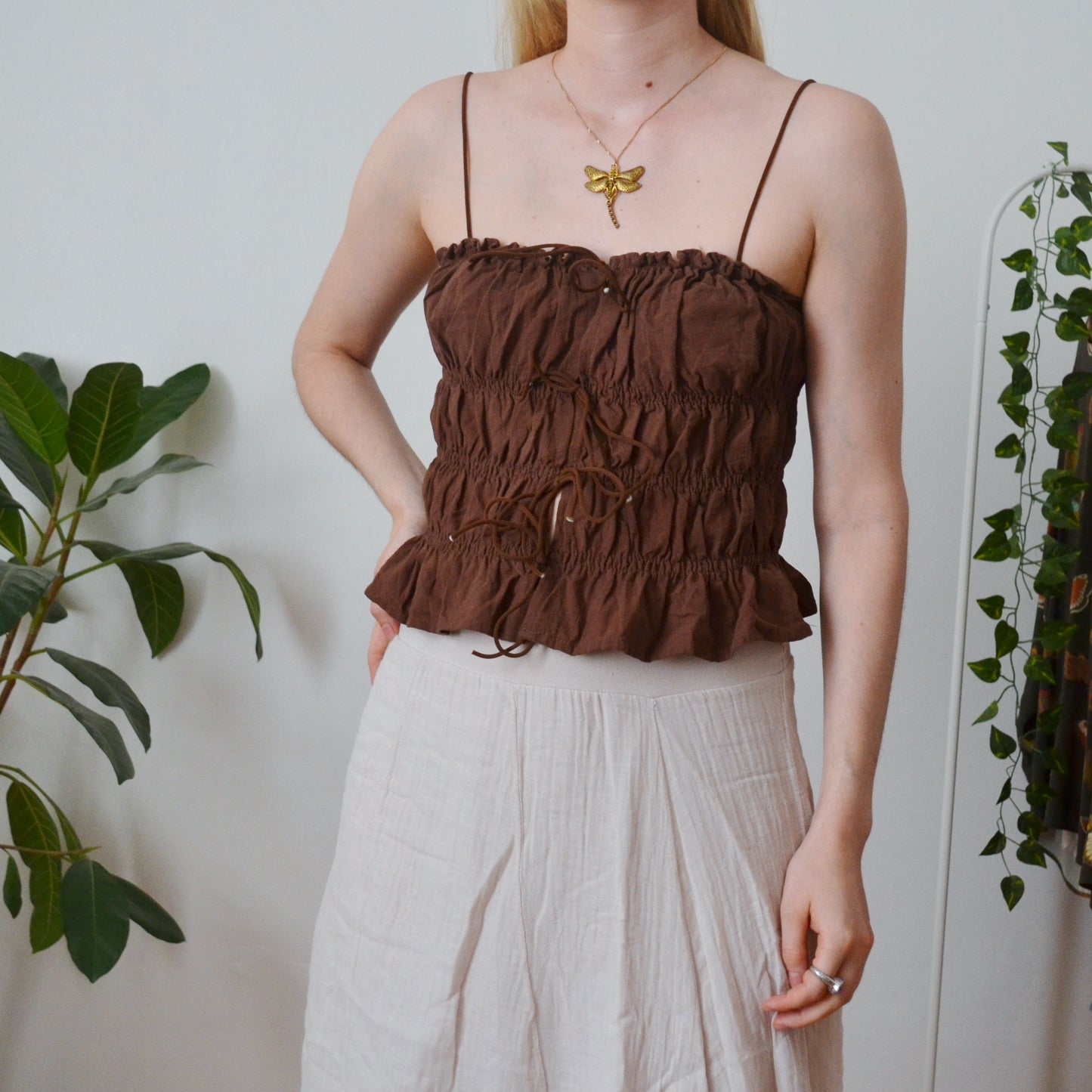 Vintage Y2K Brown Top S