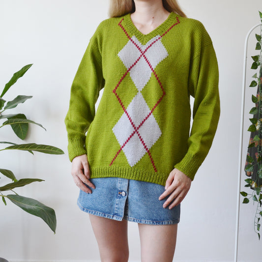 Argyle jumper M