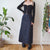 Denim maxi skirt