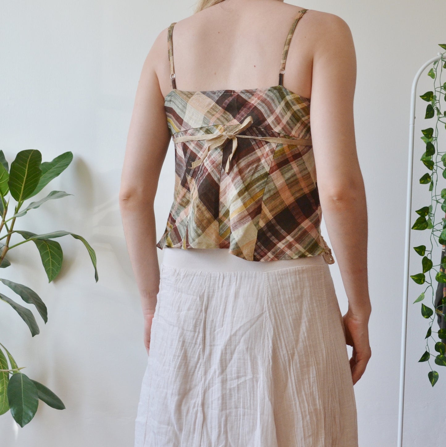 Vintage Plaid Cami Top S