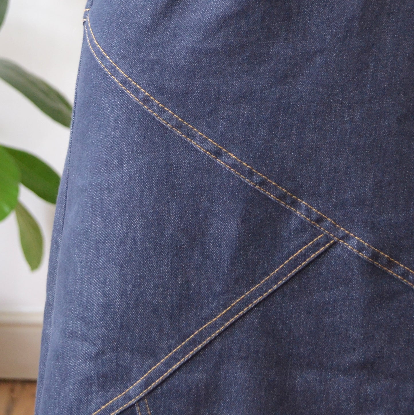 Denim maxi skirt