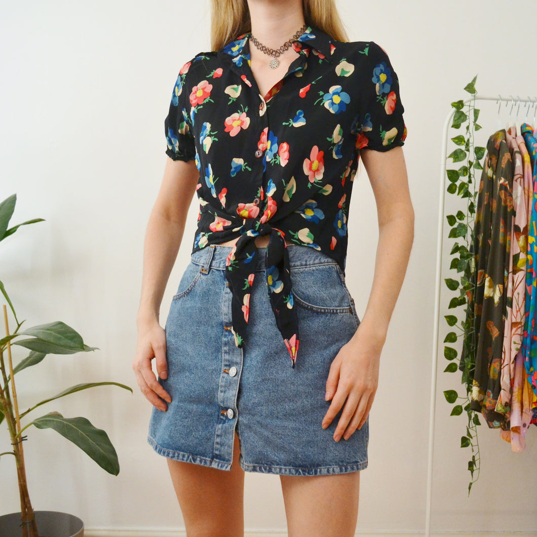 Tie up blouse S