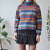 Vintage Stripe Roll Neck Jumper M
