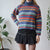 Vintage Stripe Roll Neck Jumper M