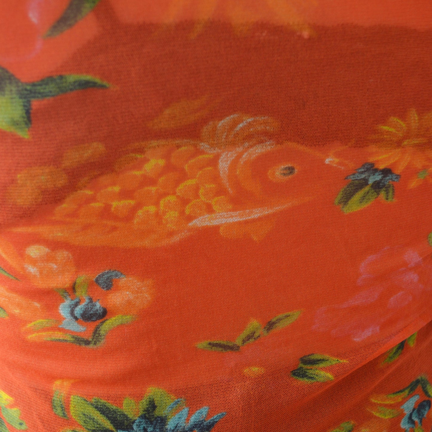 Vintage Y2k Koi Mesh Top S